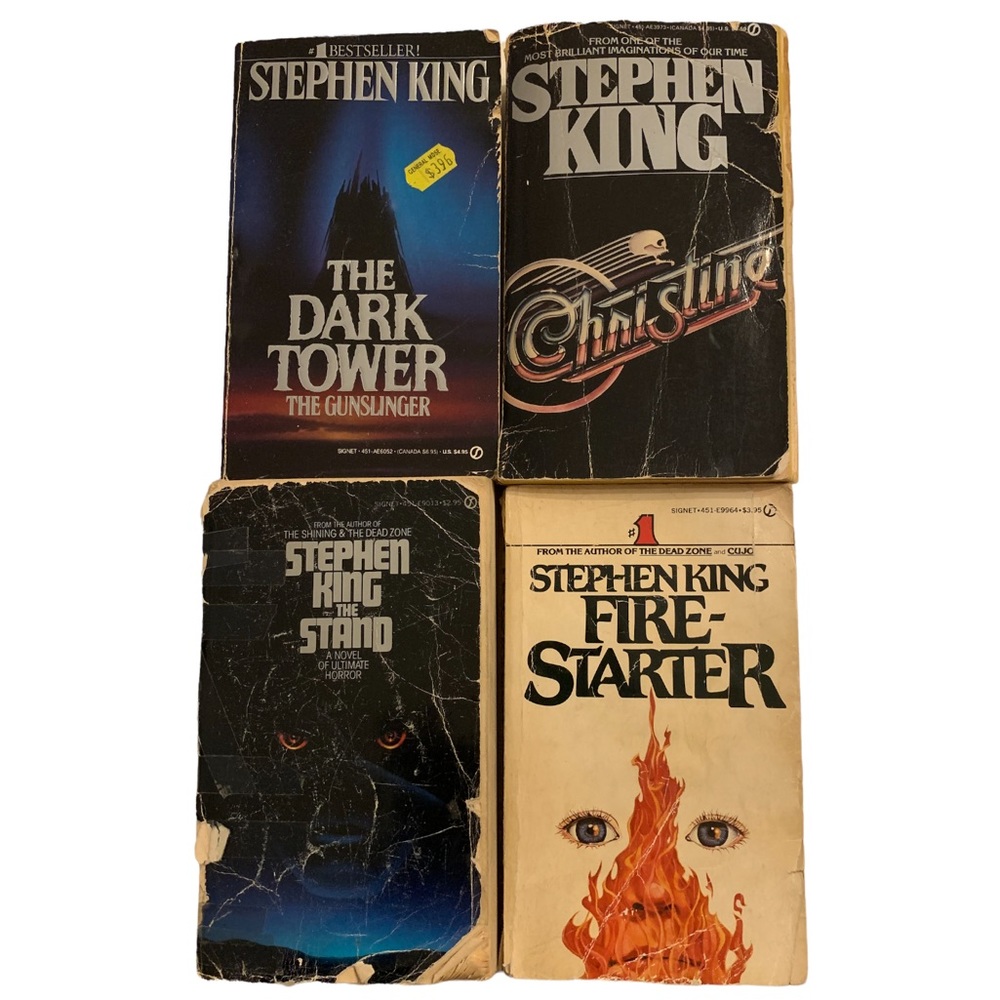 Stephen King PB- Lot of 4, Firestarter, Christine, The Stand, The Dark Tower.